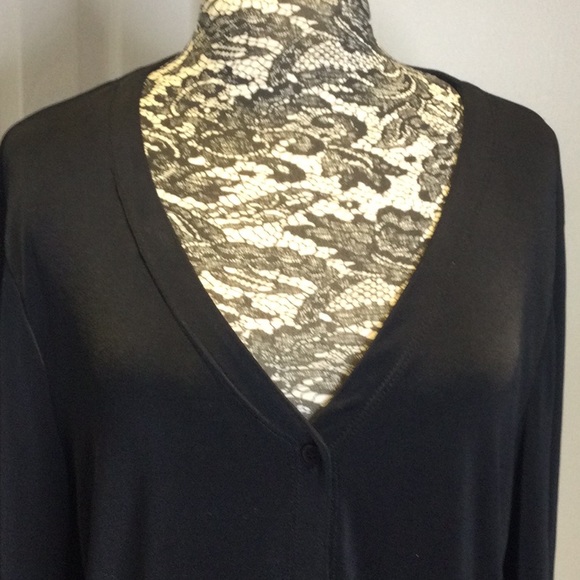 GUC Lord & Taylor Black Cardigan, 1X - Picture 2 of 7
